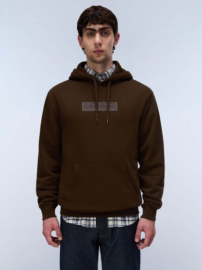 Napapijri b-box logo felpa da uomo marrone