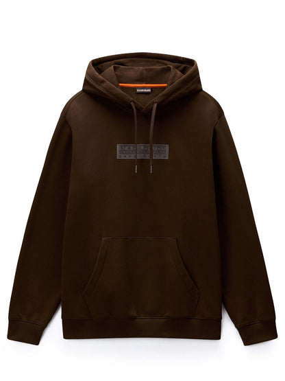 Napapijri b-box logo felpa da uomo marrone