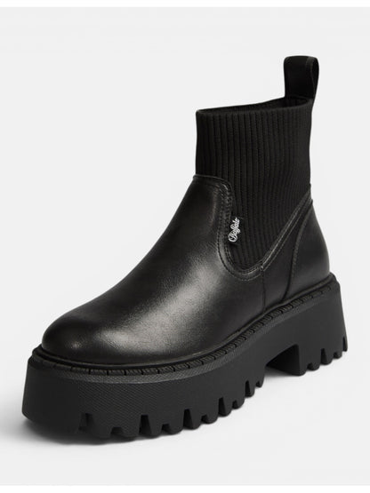 Buffalo aspen chelse stivale da donna nero