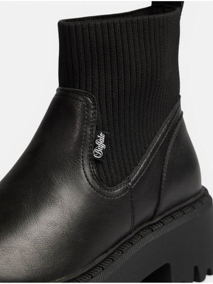 Buffalo aspen chelse stivale da donna nero