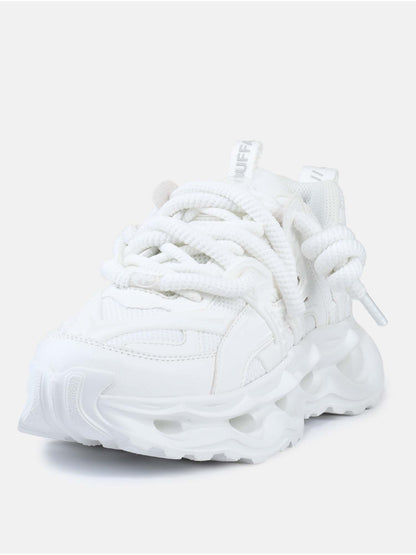 Buffalo malaga lace sneakers da donna bianco