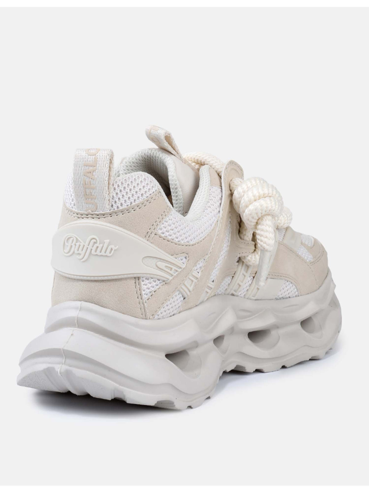 Buffalo malaga lace sneakers da donna crema