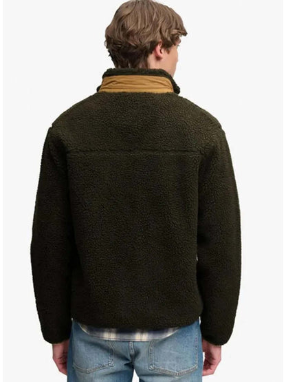 Superdry mountain zi sherpa da uomo oliva