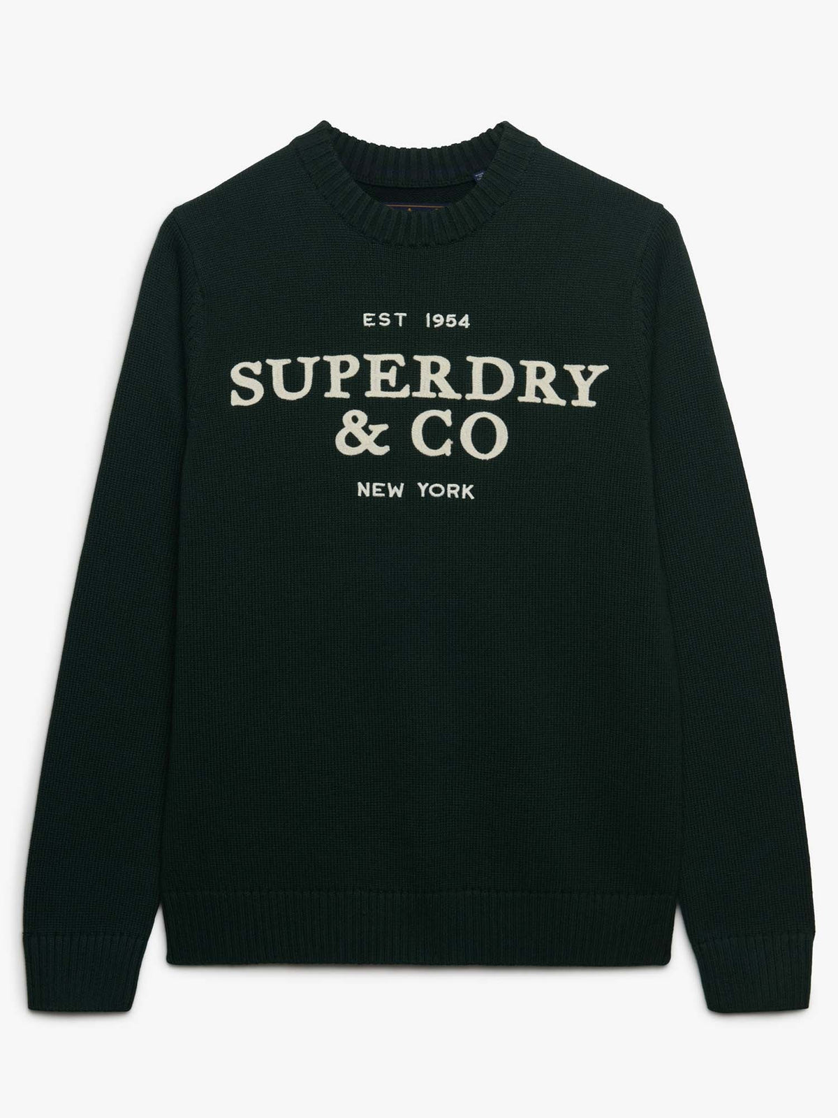 Superdry applique gr maglia da uomo verde