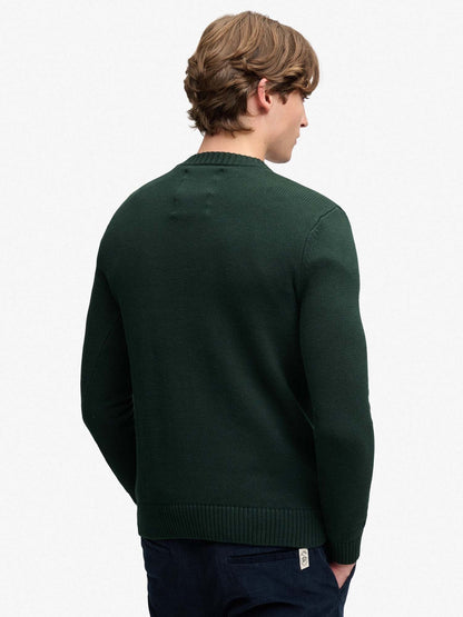 Superdry applique gr maglia da uomo verde