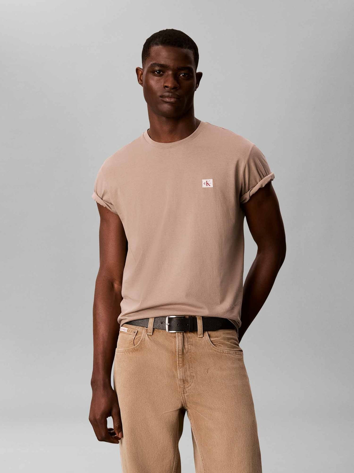 Ck label 30'S t-shirt da uomo beige