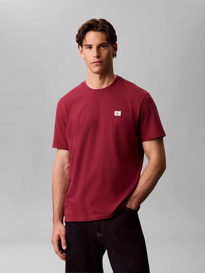 Ck label 30'S t-shirt da uomo bordeaux