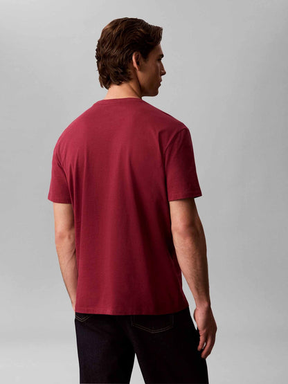 Ck label 30'S t-shirt da uomo bordeaux