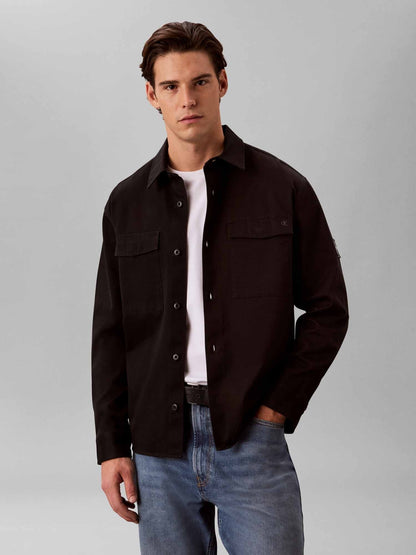 Ck utility overshirt camicia da uomo nero