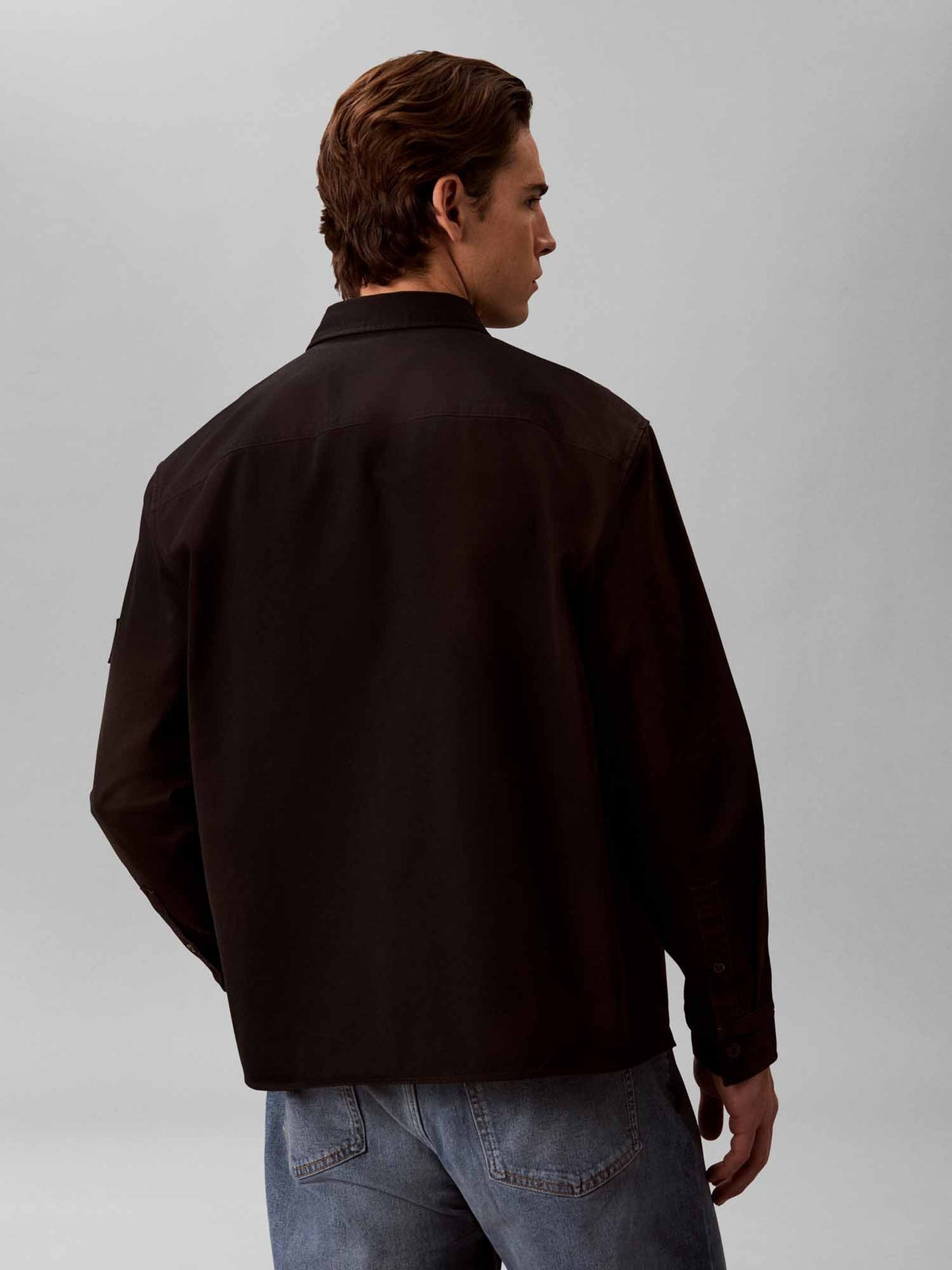 Ck utility overshirt camicia da uomo nero