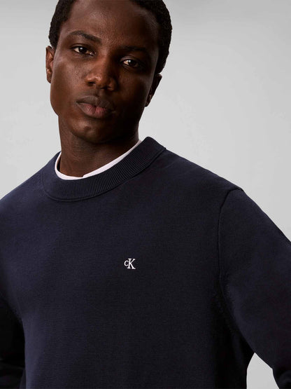 Ck classic crew maglia da uomo blu
