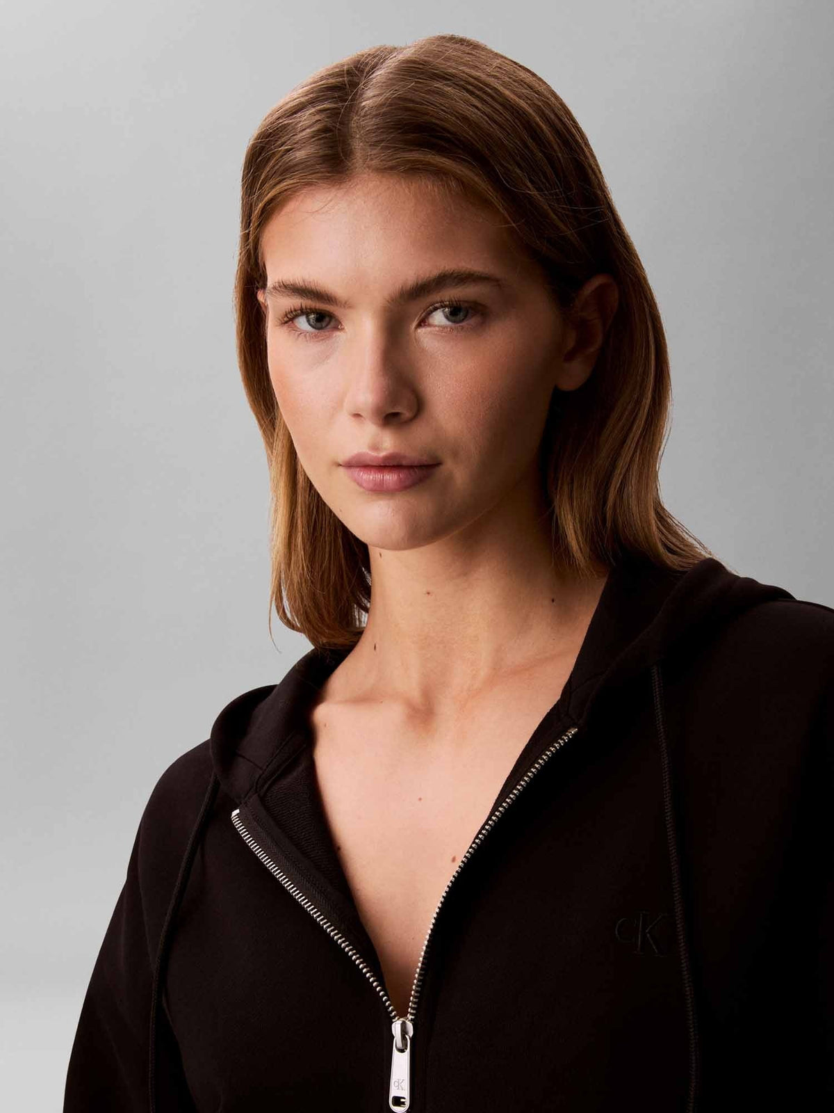 Ck monogram terry felpa da donna nero