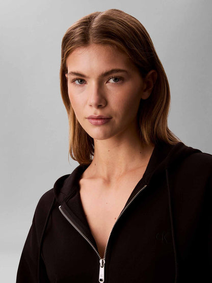 Ck monogram terry felpa da donna nero