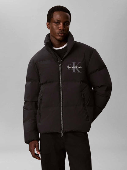 Ck nylon monologo giubbino da uomo nero