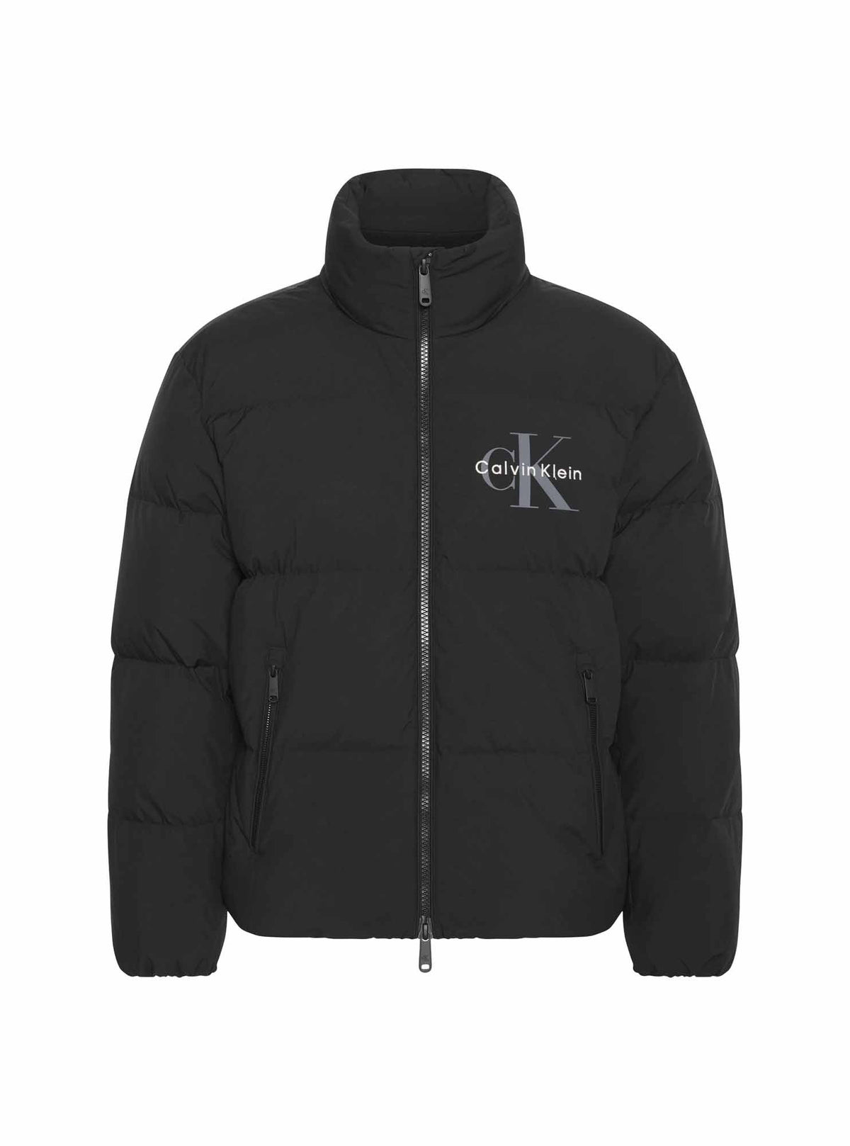 Ck nylon monologo giubbino da uomo nero