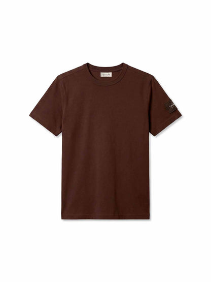 Ck classic sueded t-shirt da uomo marrone