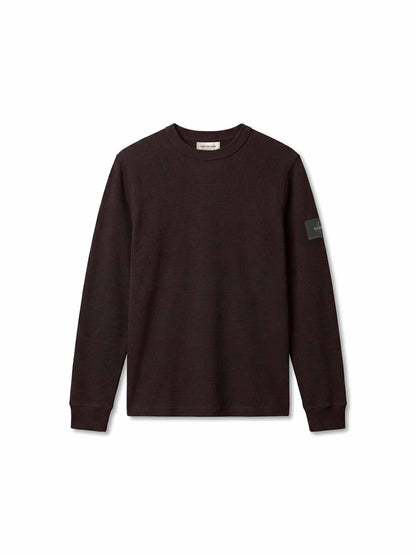 Ck waffle badge t-shirt da uomo nero