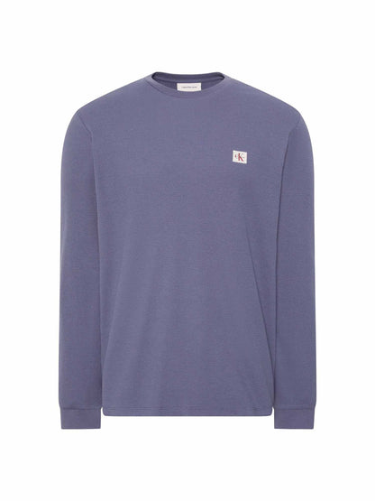 Ck waffle badge crew maglia da uomo avio