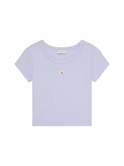 Ck woven label baby t-shirt da donna lilla