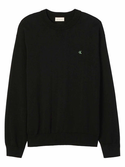 Ck cotton rlx crew maglia da uomo nero