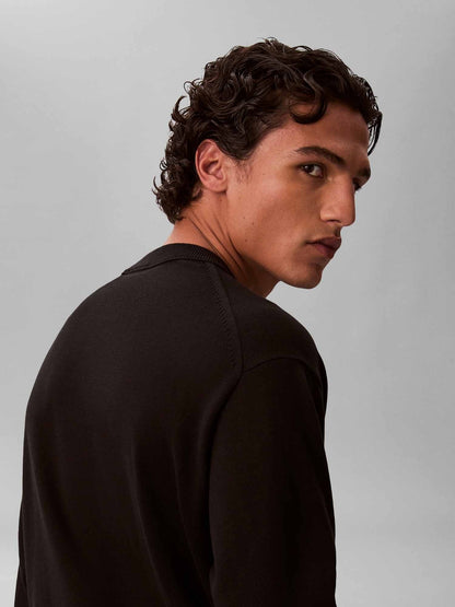 Ck cotton rlx crew maglia da uomo nero