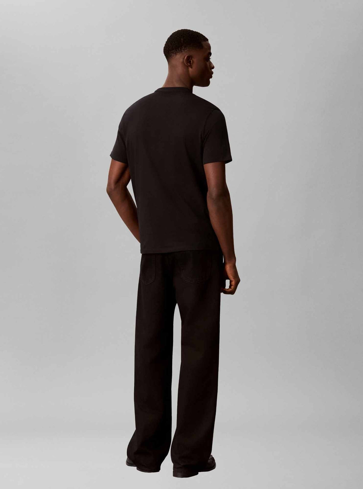 Ck 30S micro monolog t-shirt da uomo nero