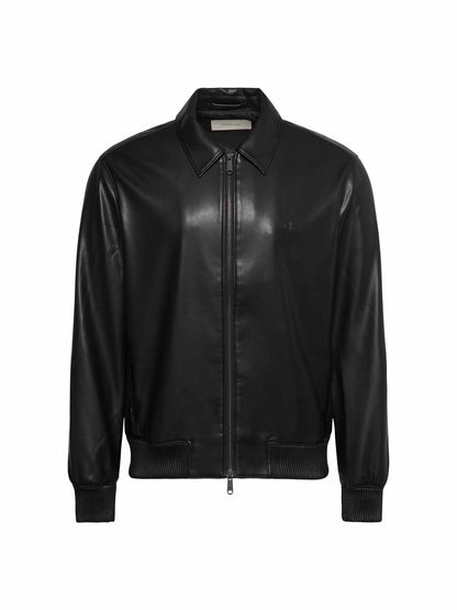 Ck faux leather bomb giubbino da uomo nero