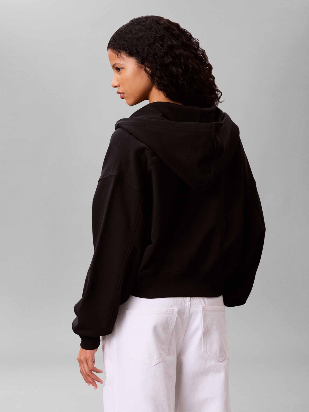 Ck french terry wove felpa da donna nero