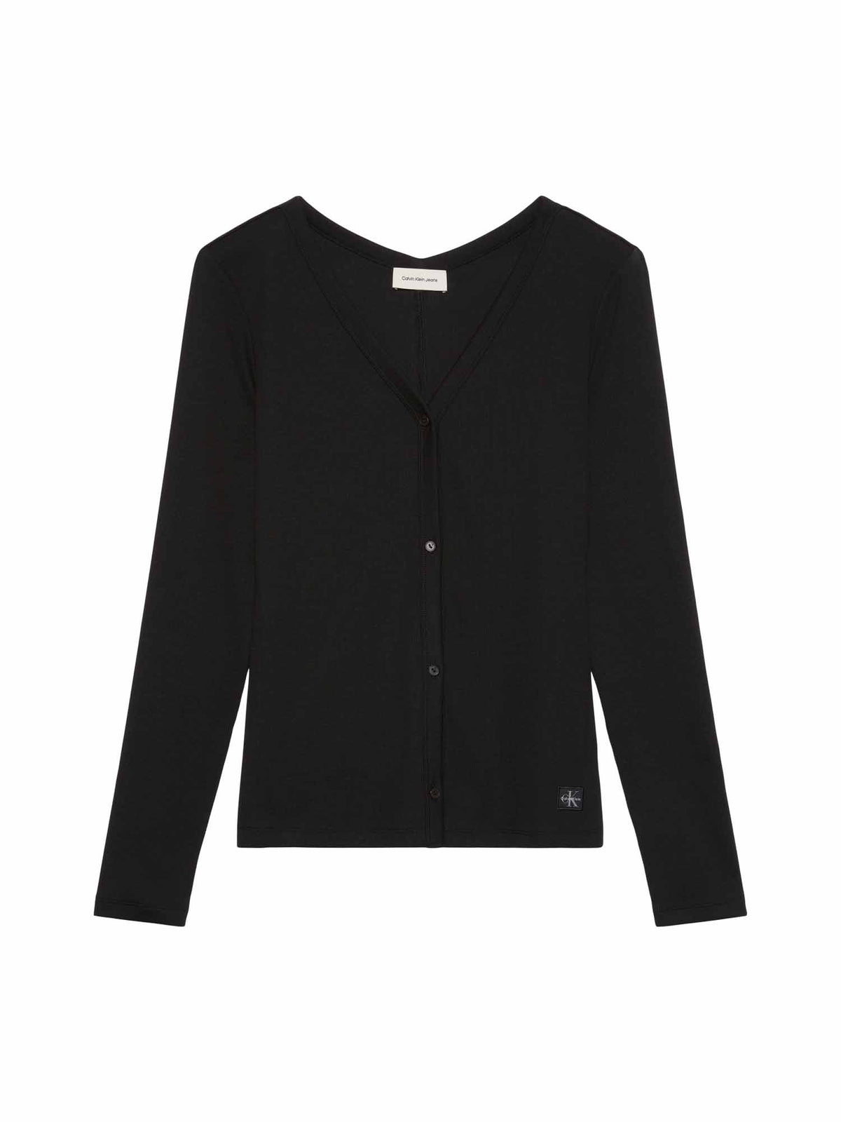 Ck woven label baby maglia da donna nero