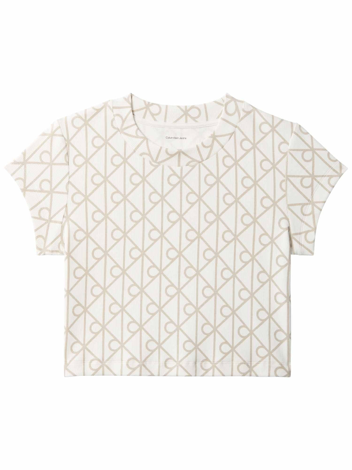 Ck monologo baby t-shirt da donna beige