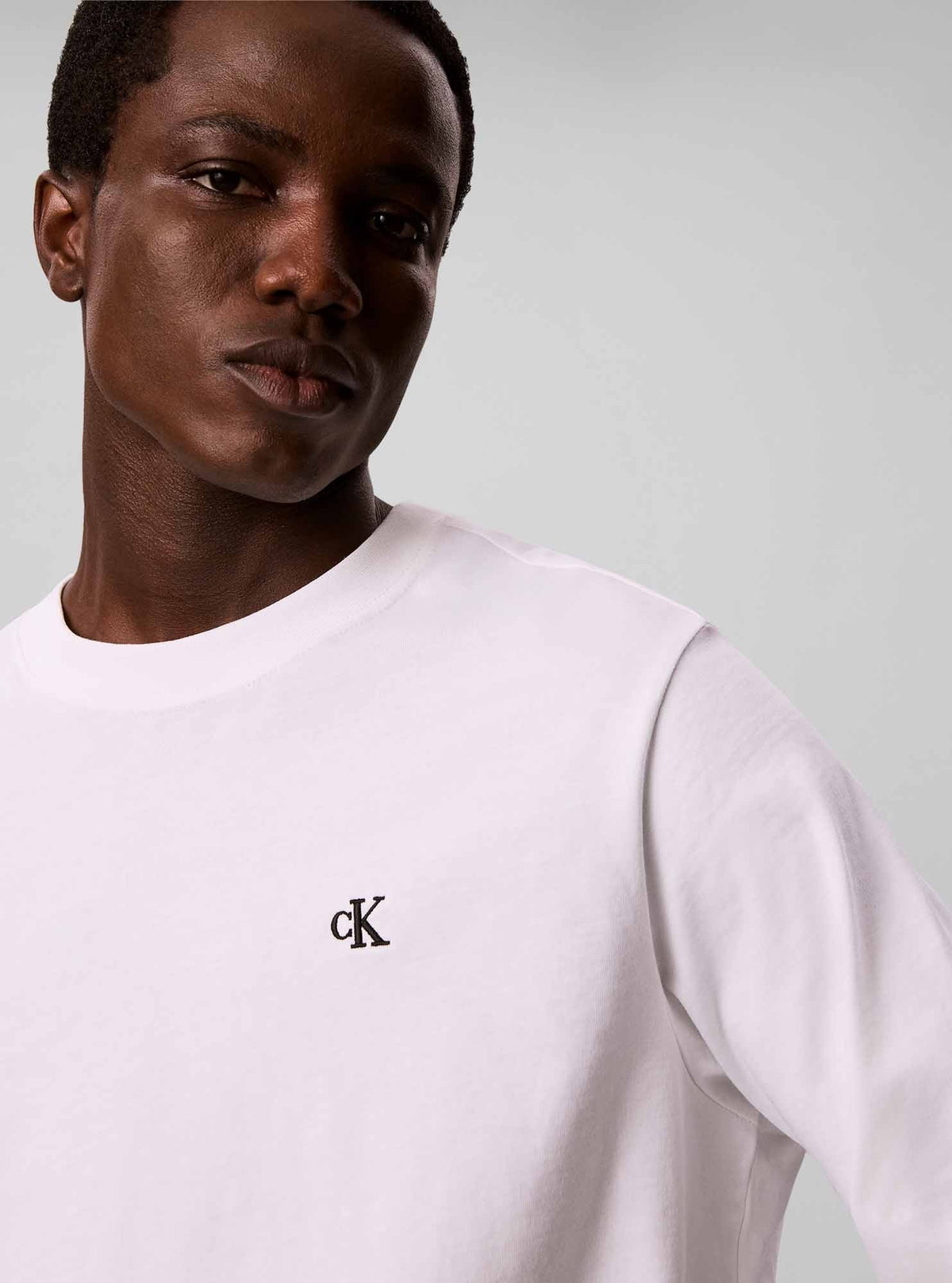 Ck easy monogram tee t-shirt da uomo bianco