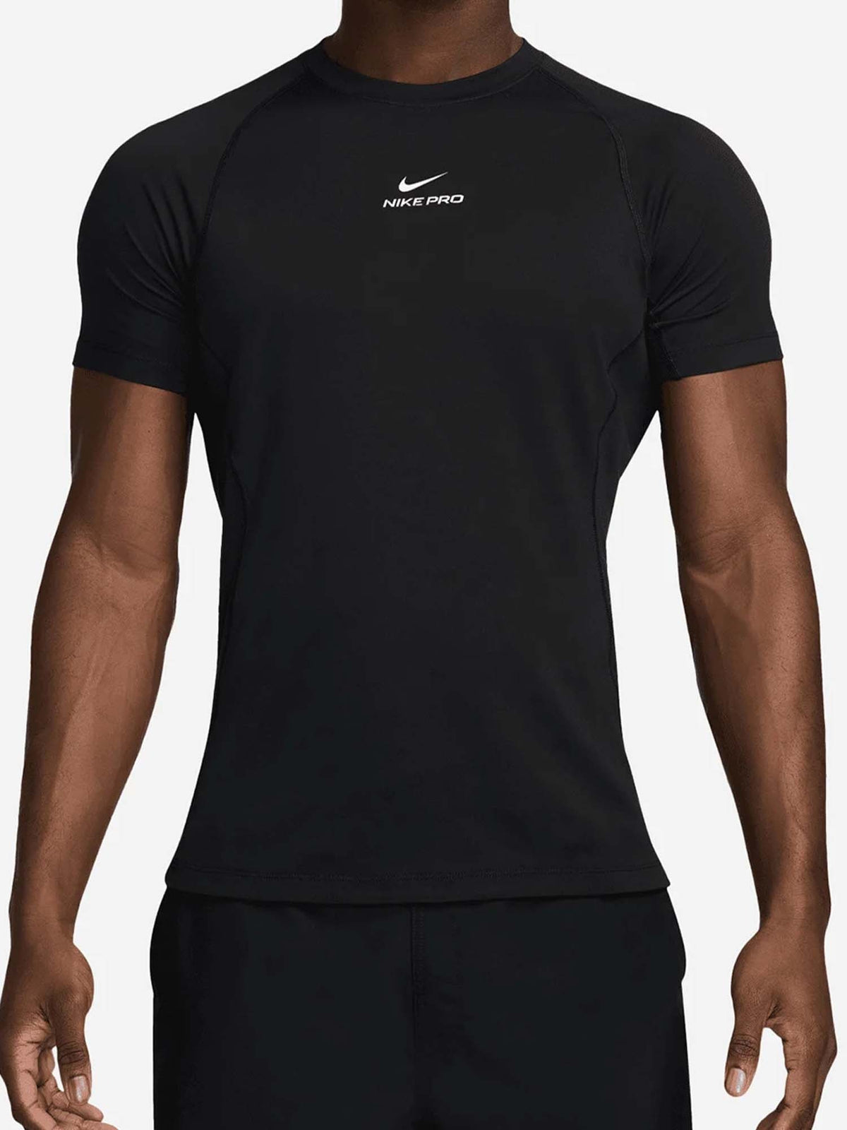 Nike pro tee t-shirt mm training da uomo nero