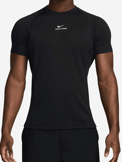 Nike pro tee t-shirt mm training da uomo nero