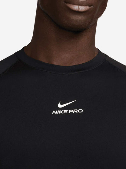 Nike pro tee t-shirt mm training da uomo nero