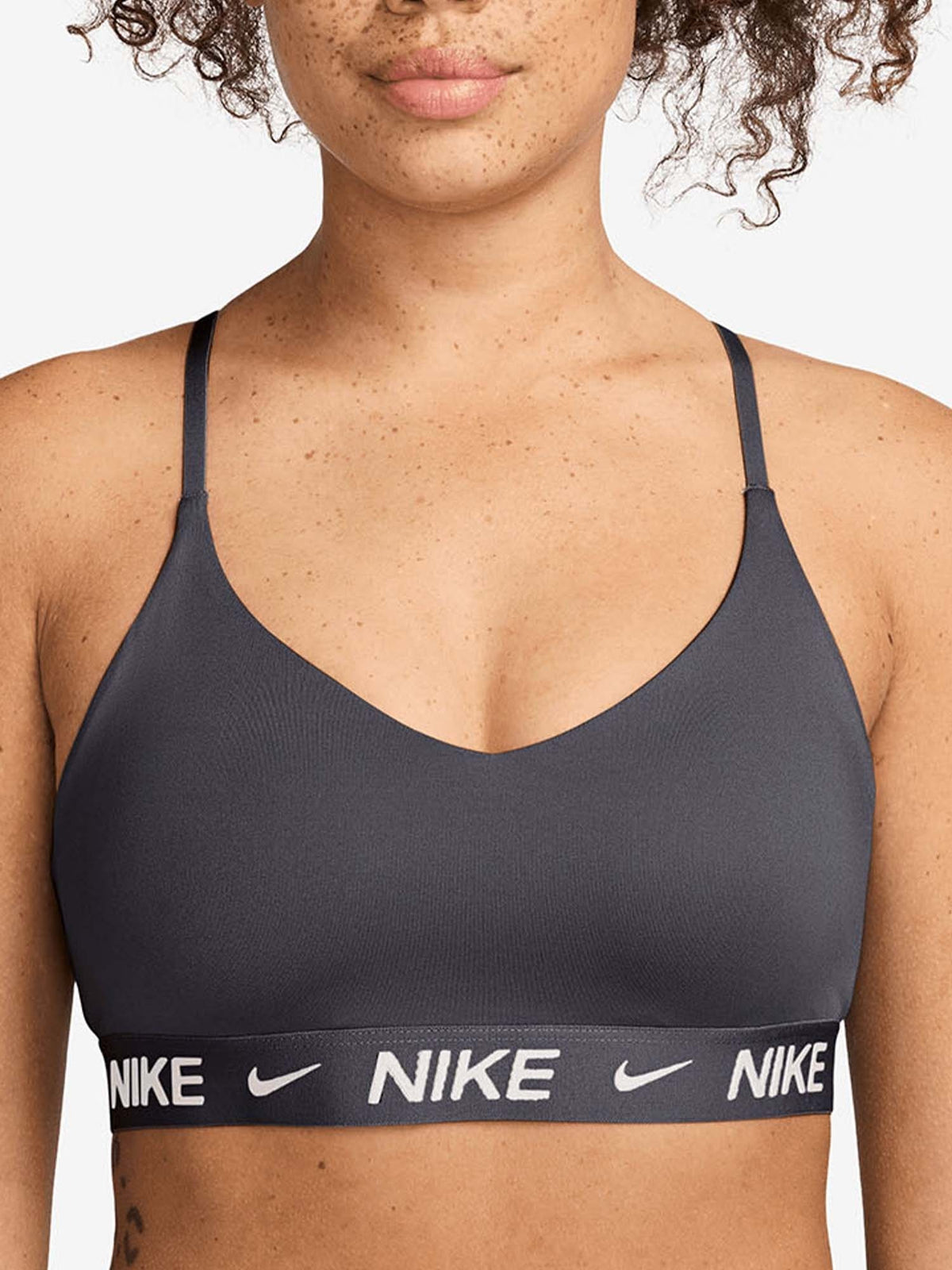 Nike indy ls bra training da donna antracite