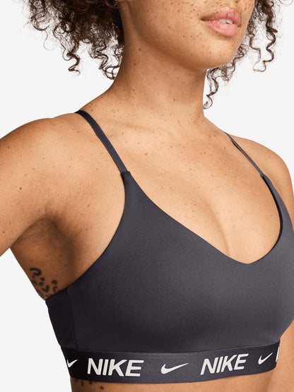 Nike indy ls bra training da donna antracite