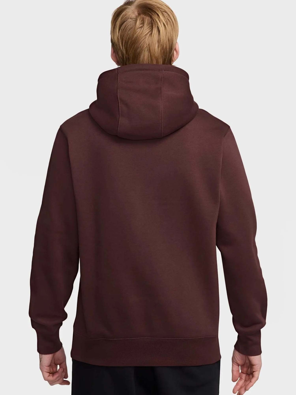 Nike felpa club fl da uomo bordeaux