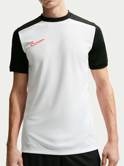Nike academy tee t-shirt mm calcio da uomo bianco-nero