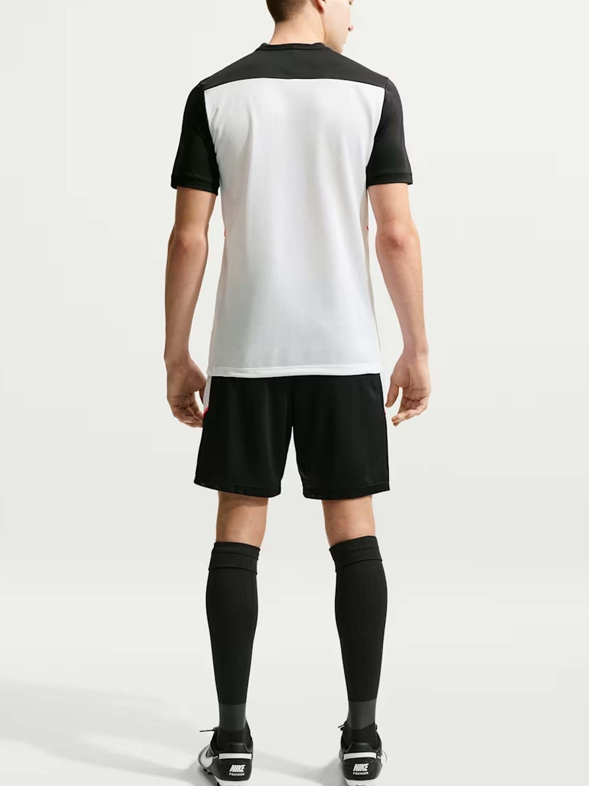 Nike academy tee t-shirt mm calcio da uomo bianco-nero