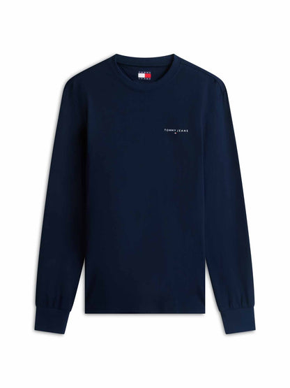Tommy jeans linear t t-shirt da uomo blu