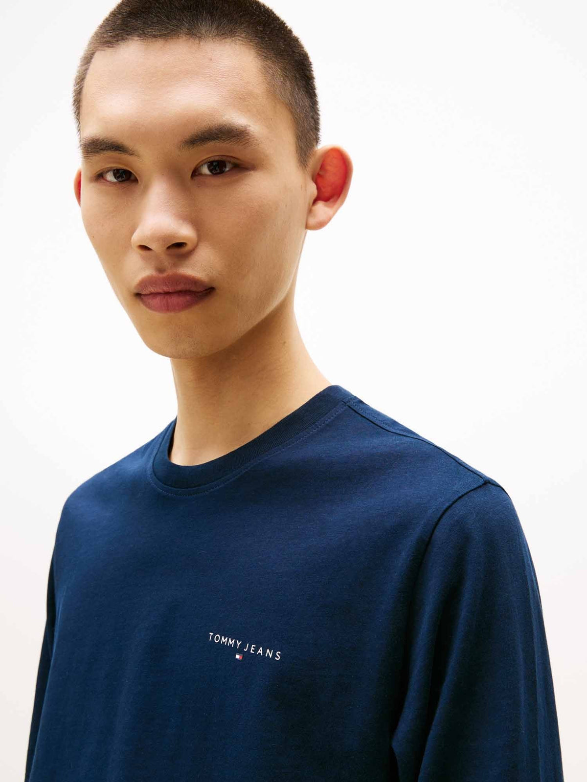 Tommy jeans linear t t-shirt da uomo blu