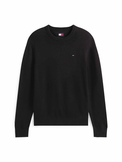 Tommy jeans ess.crew maglia da uomo nero