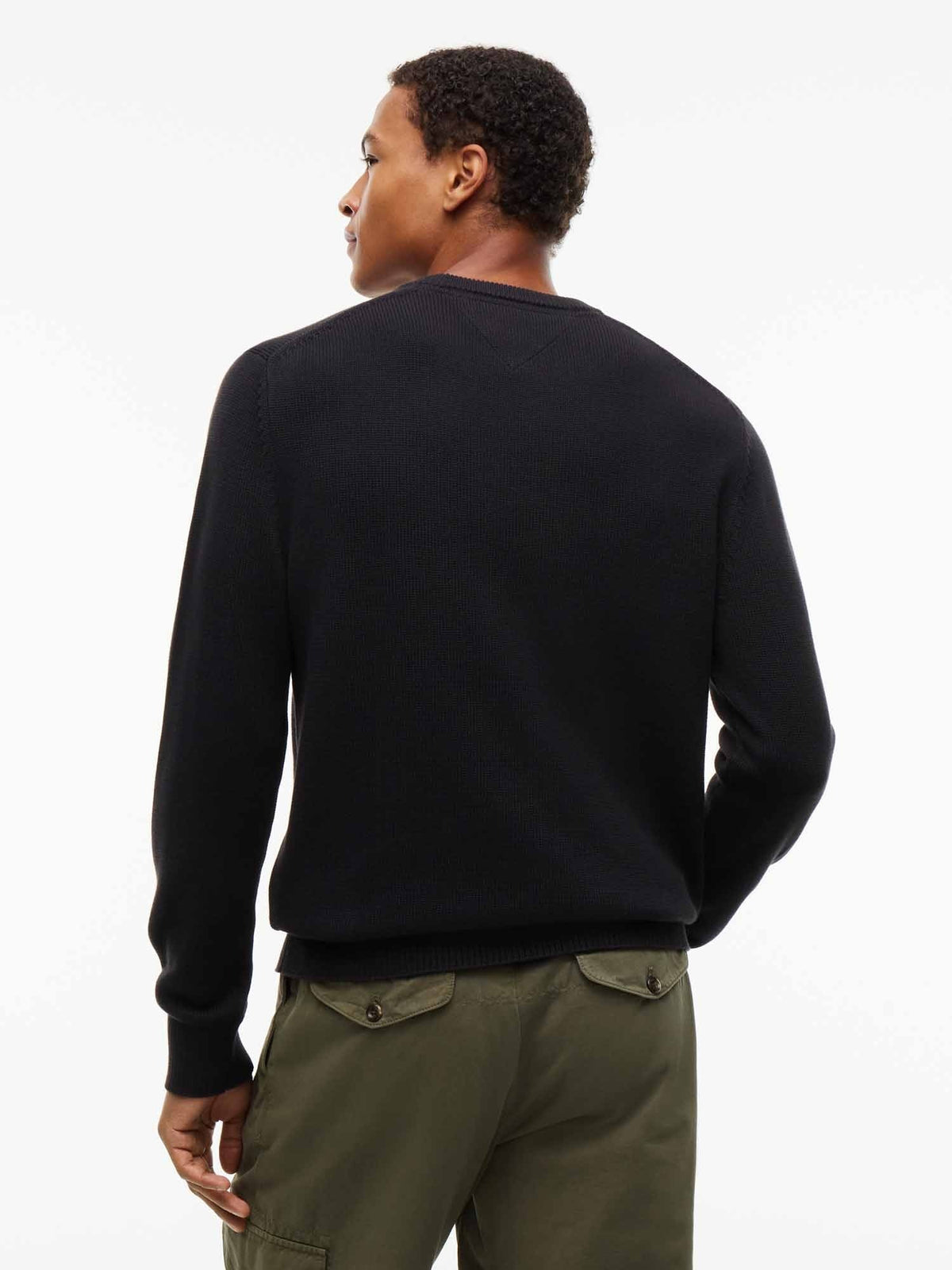 Tommy jeans ess.crew maglia da uomo nero