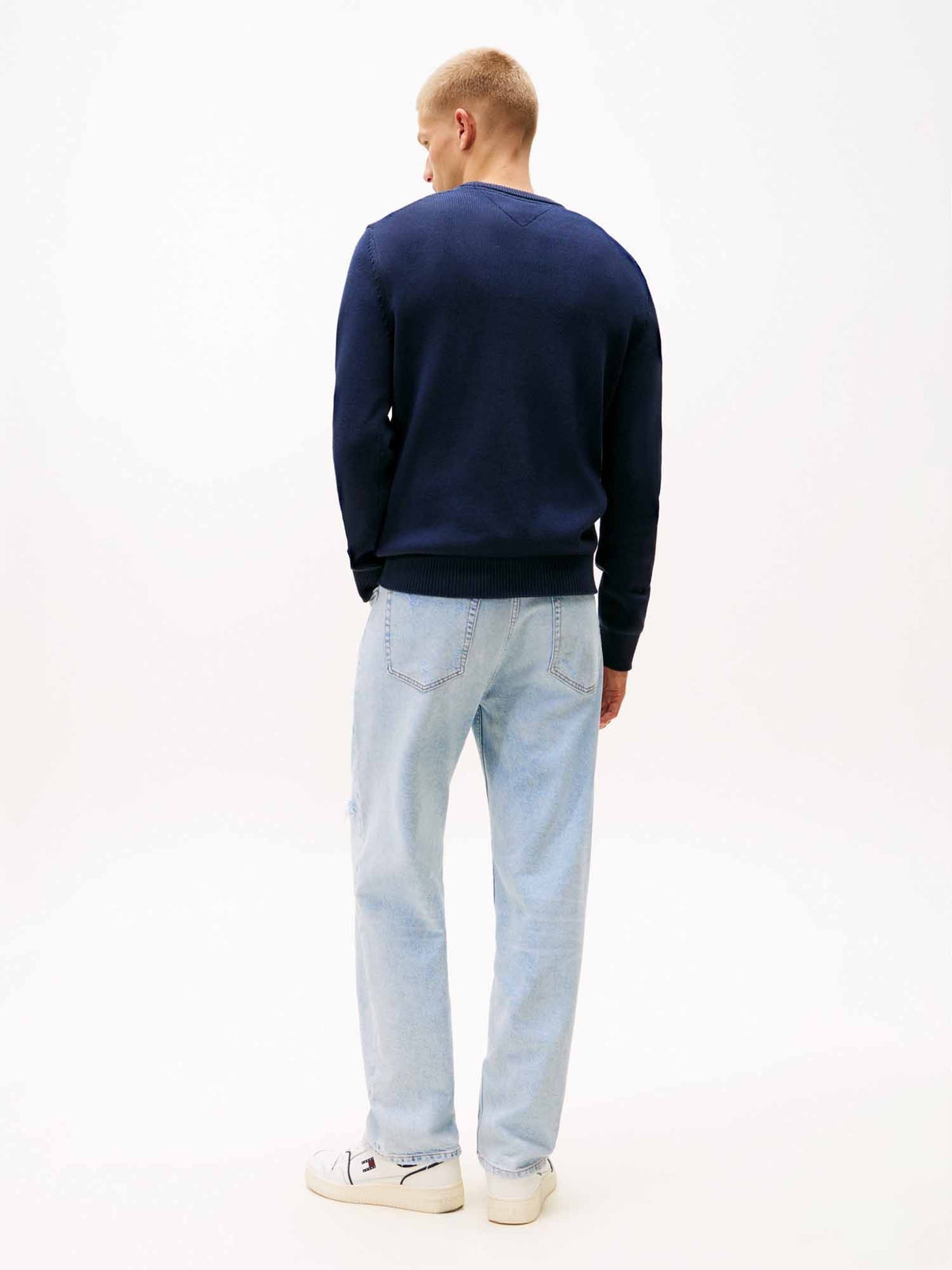 Tommy jeans ess.crew maglia da uomo blu