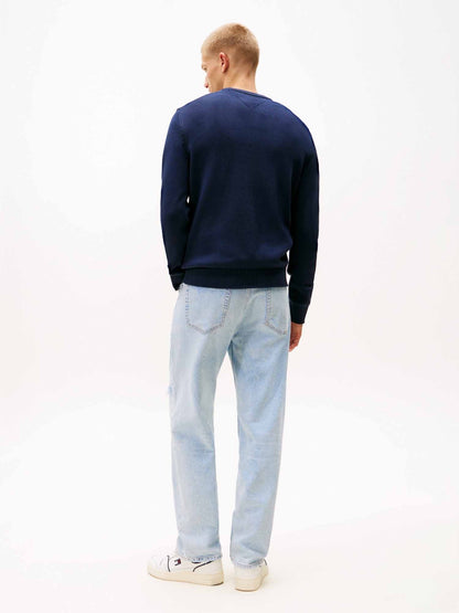 Tommy jeans ess.crew maglia da uomo blu