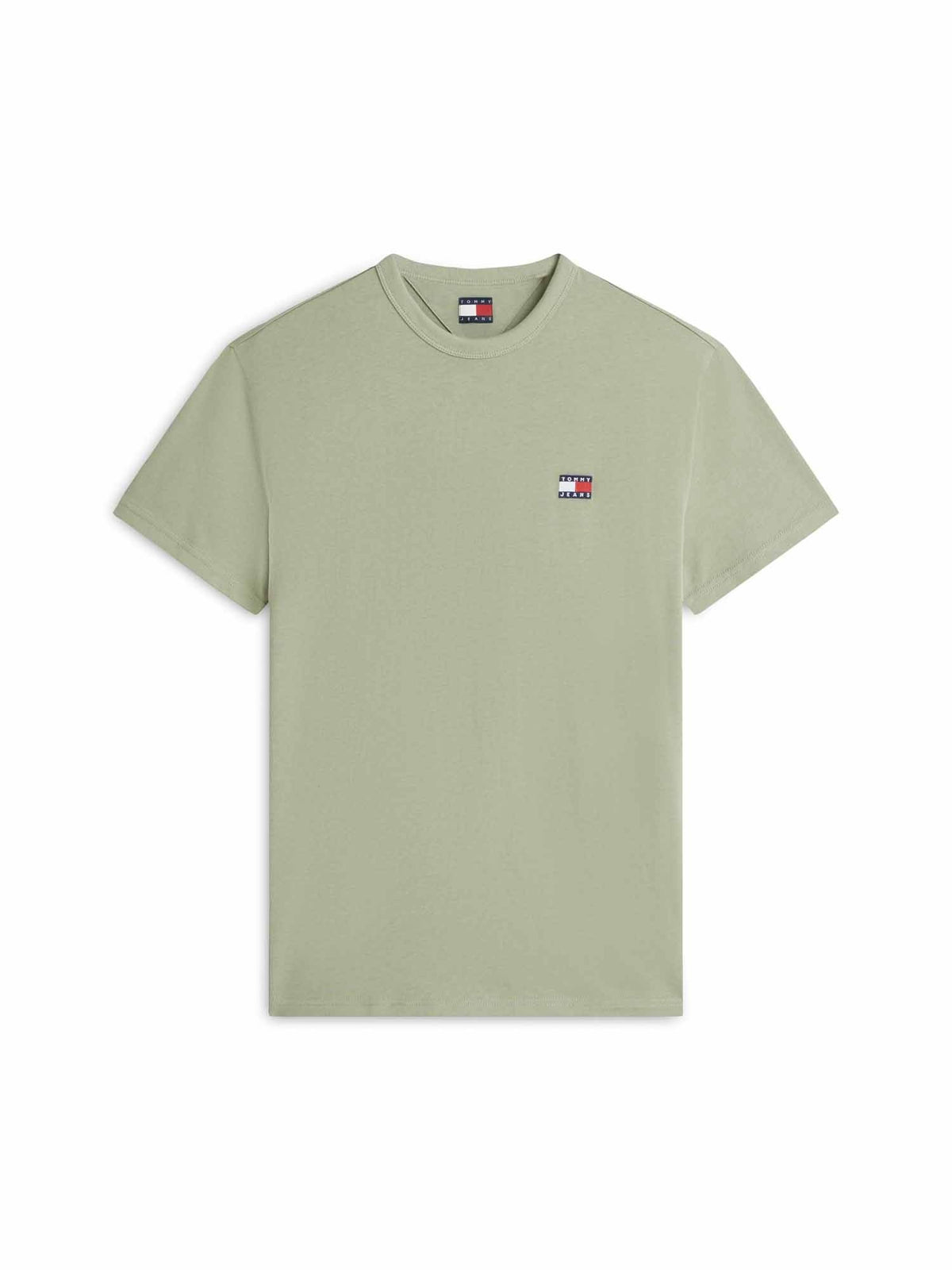 Tommy jeans badge te t-shirt da uomo oliva