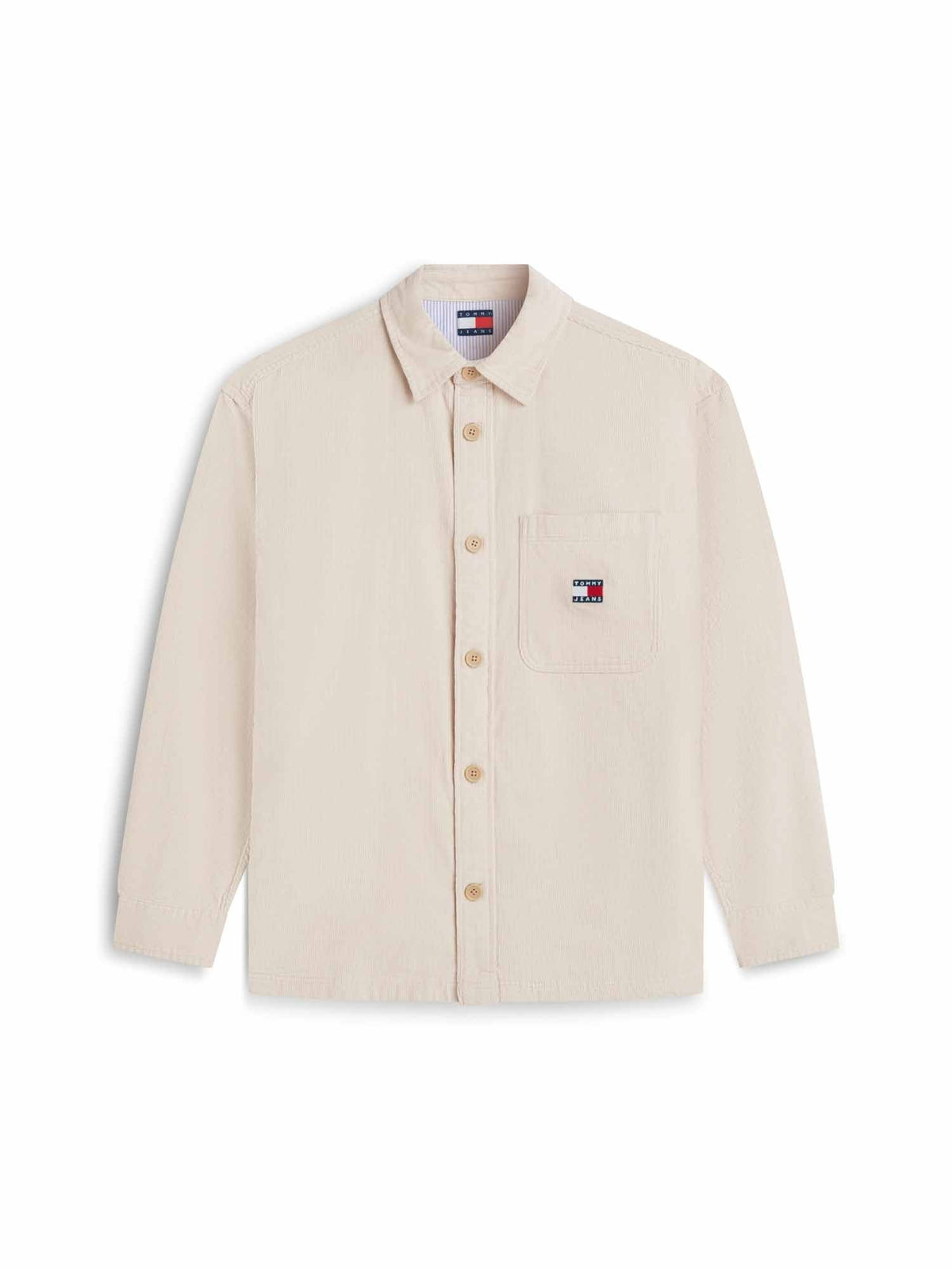 Tommy jeans overshir camicia da uomo beige