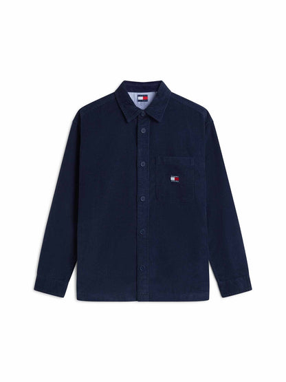 Tommy jeans overshir camicia da uomo blu