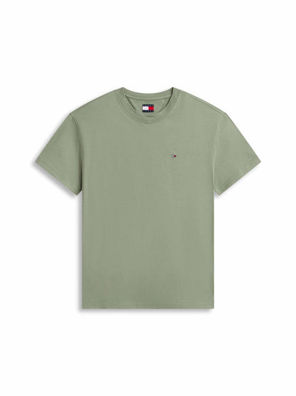Tommy jeans sflag te t-shirt da uomo oliva