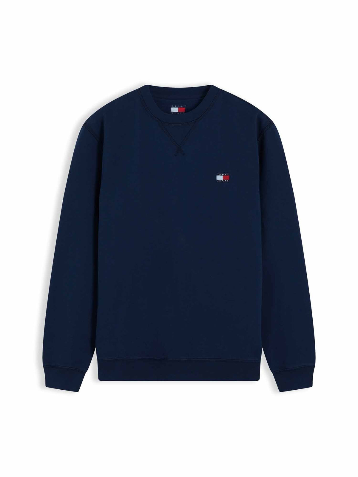 Tommy jeans badge c felpa da uomo blu